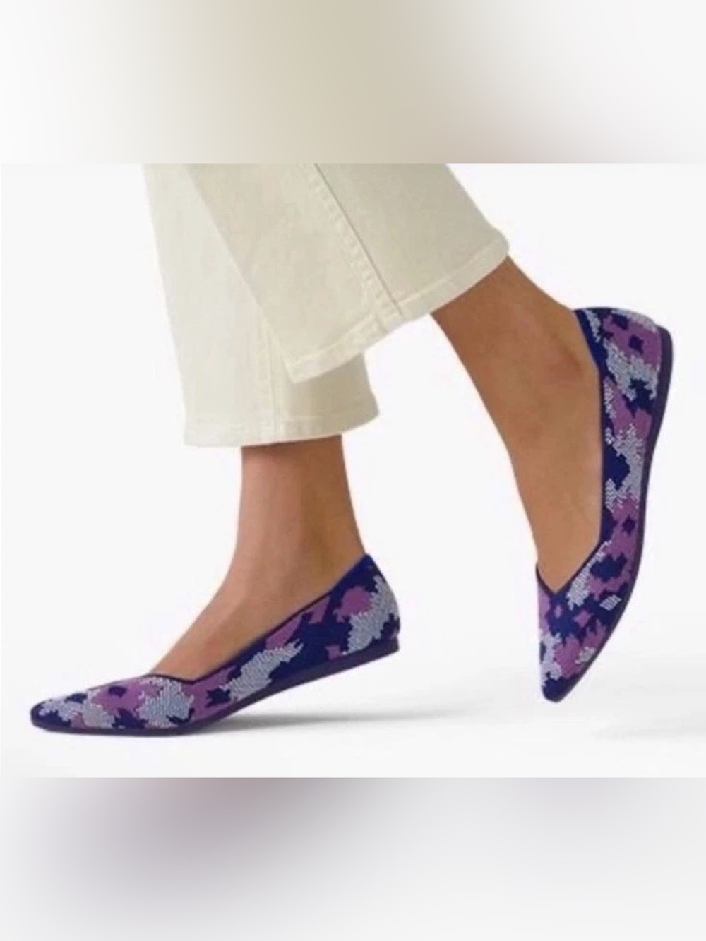 Rothy's Limited Edition Violet Botanicamo The Point Flats Sz.10.5 -Ritired-